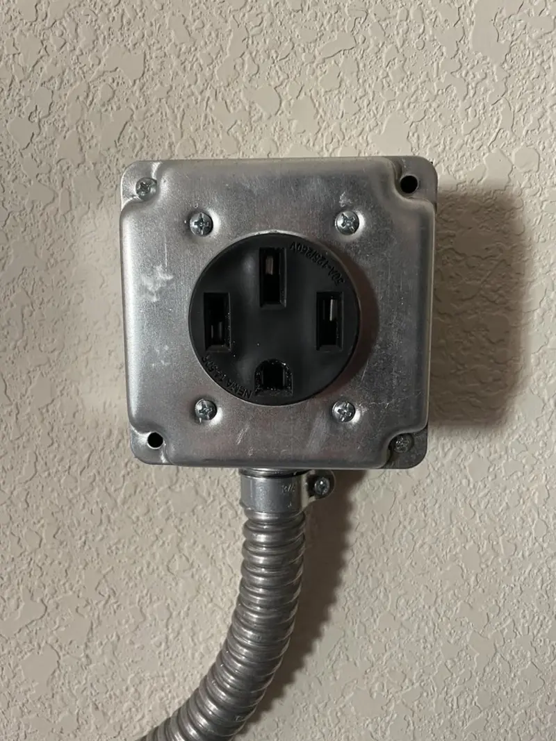 NEMA 14-50 outlet installed for Electrical Panel Upgrade in Attica
